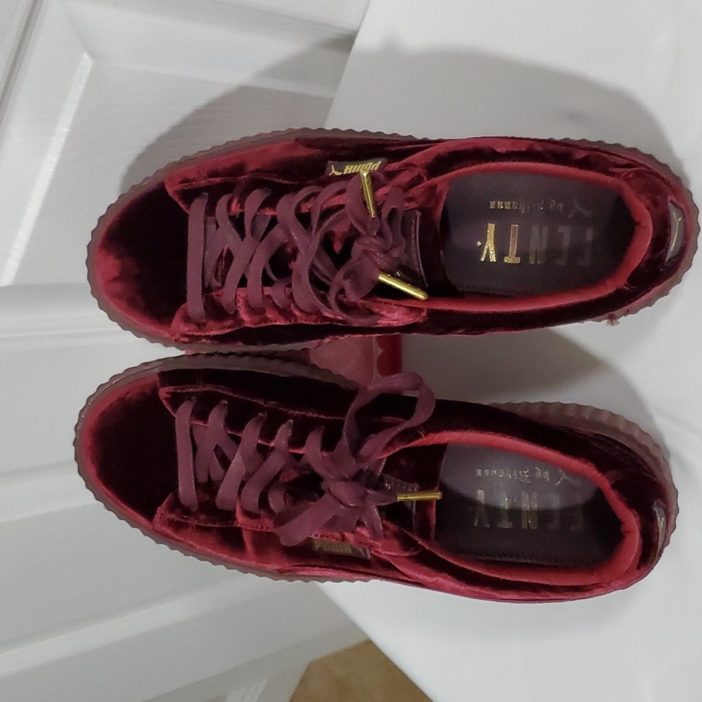 PUMA BY RHIANNA FENTY ROYAL PURPLE VELVET CREEPER SNEAKERS SZ 10